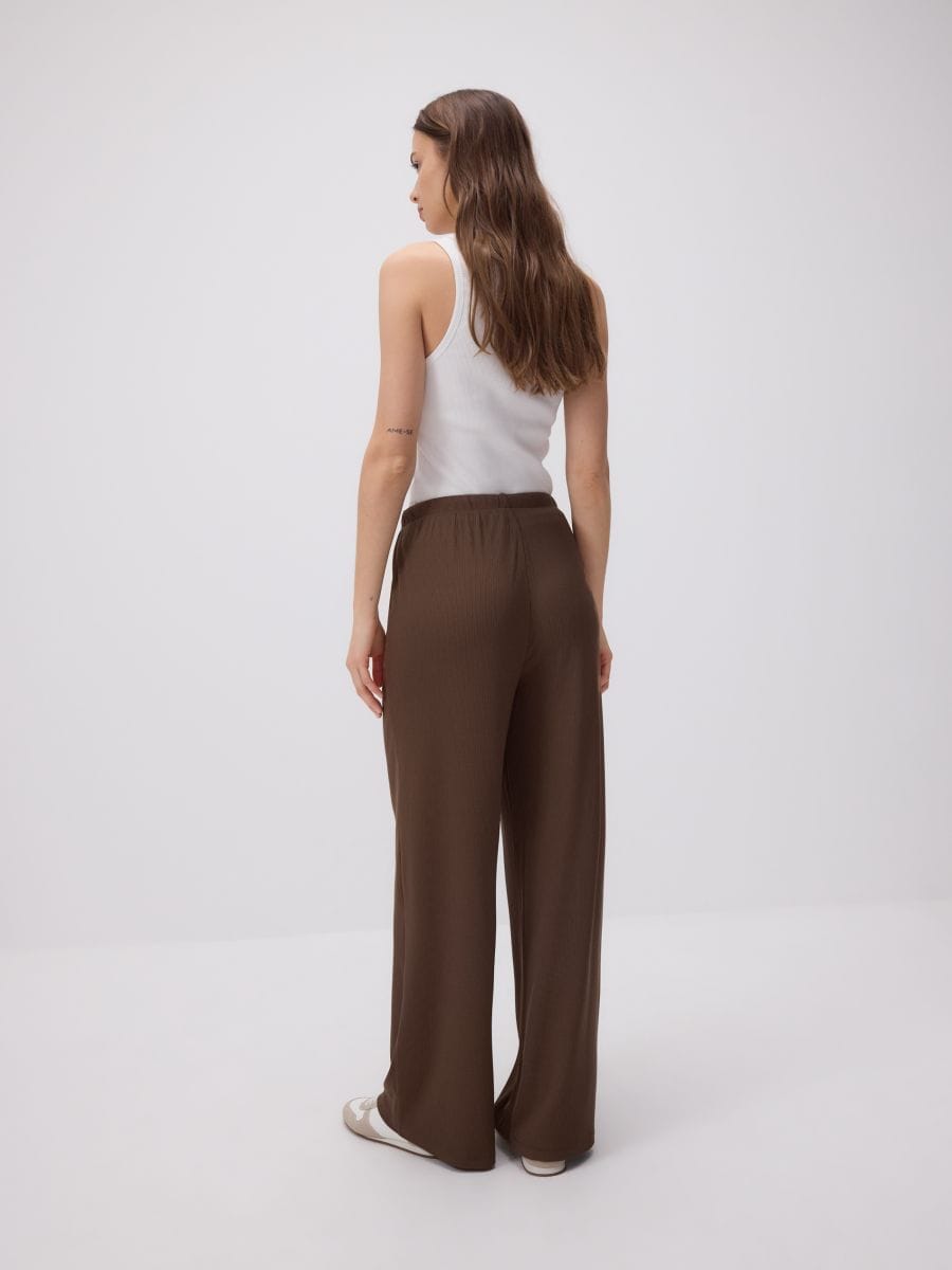 LADIES` TROUSERS - tmavě hnědá - RESERVED - 4