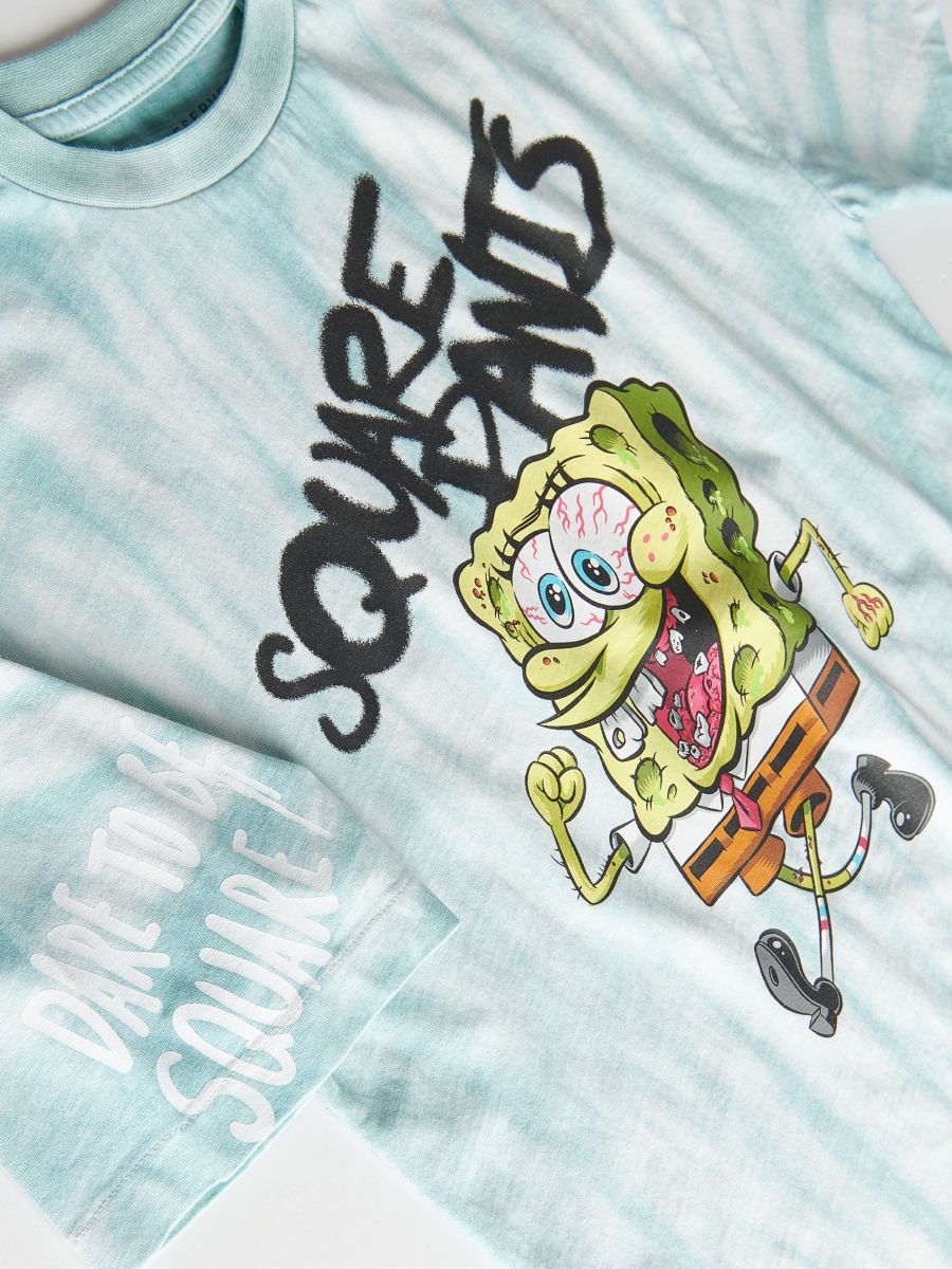 Oversized tričko SpongeBob - bleděmodrá - RESERVED - 4