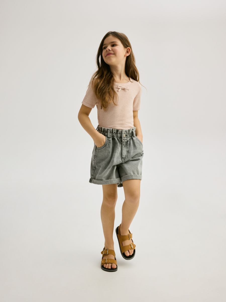 T-shirt with with bow detail - pastel pink - RESERVED - 5