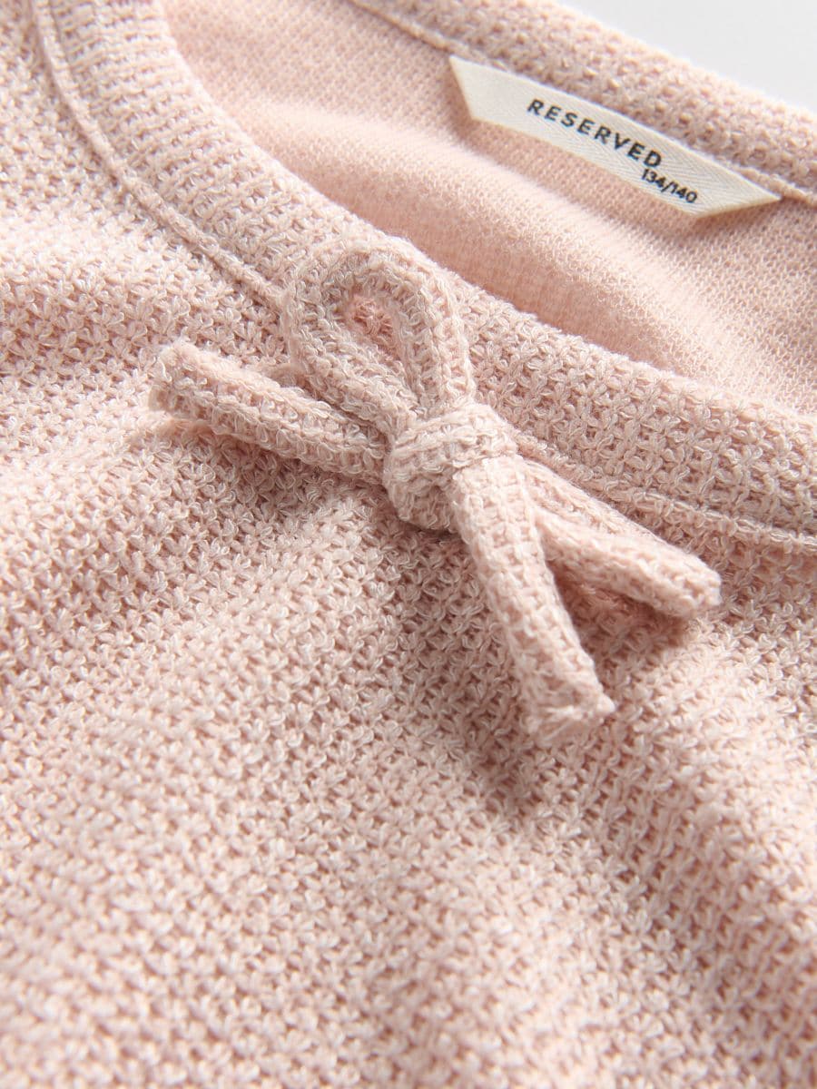 T-shirt with with bow detail - pastel pink - RESERVED - 2