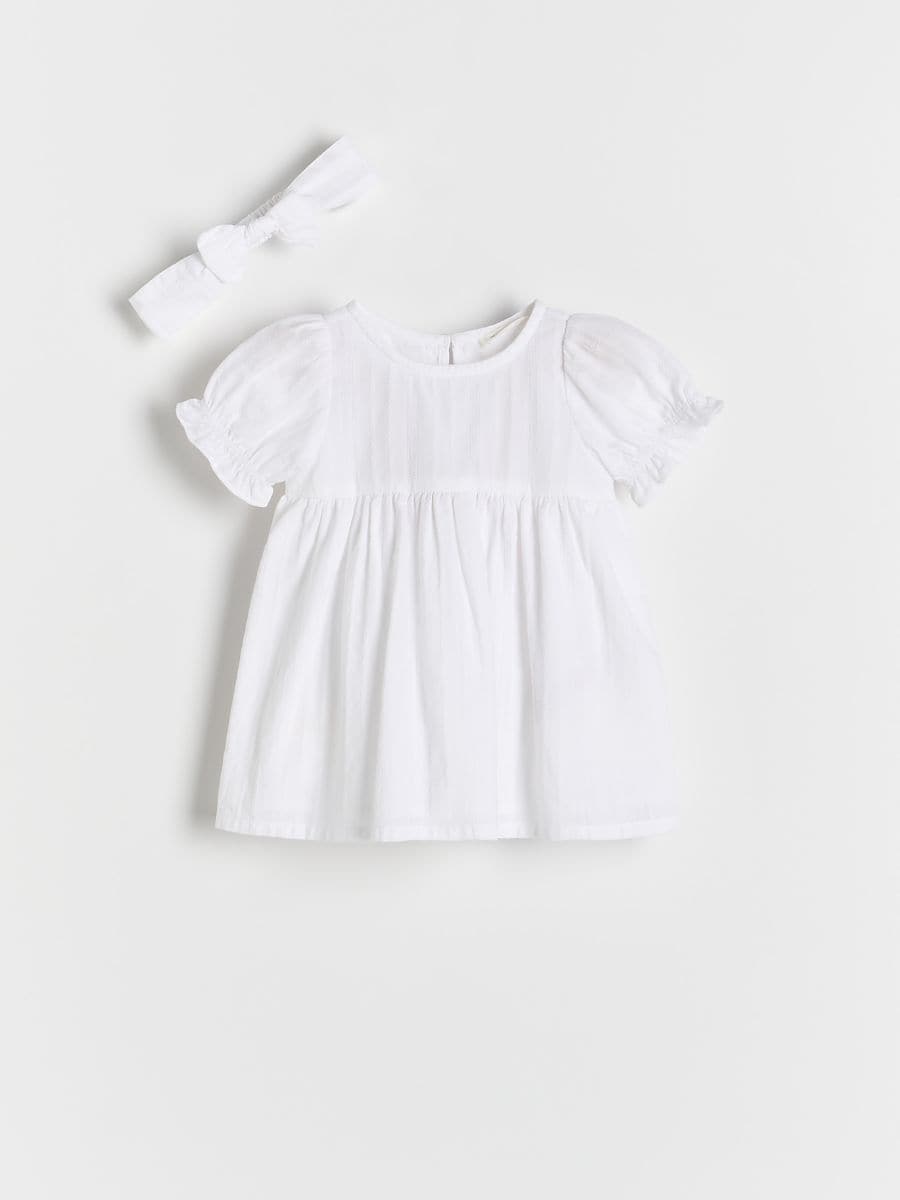 Dress and headband set - white - RESERVED