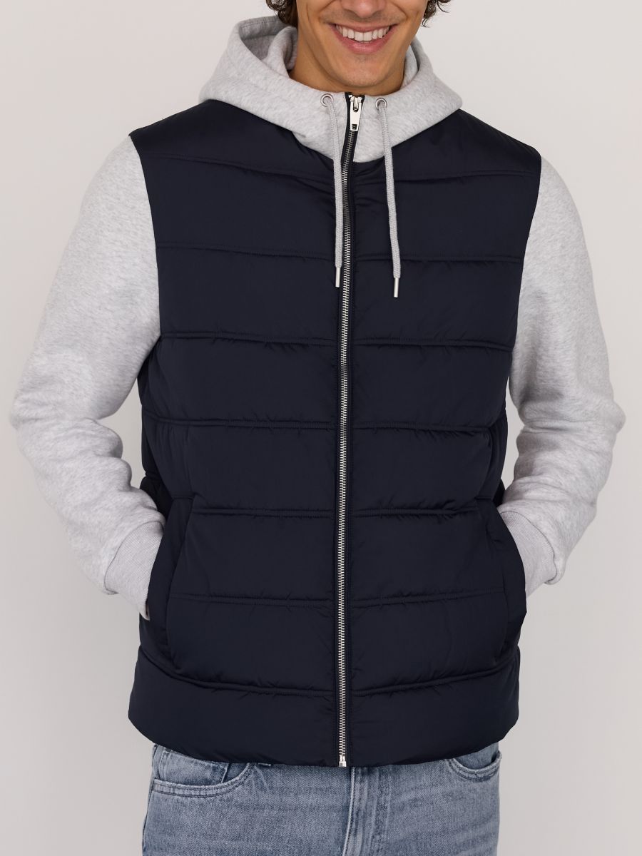 Jacke mit Strickkapuze - marineblau - RESERVED