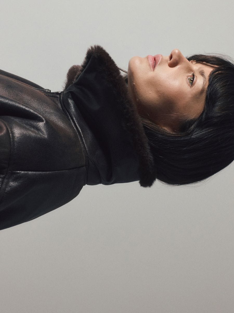 Aviator jacket with faux fur - brown - RESERVED - 6