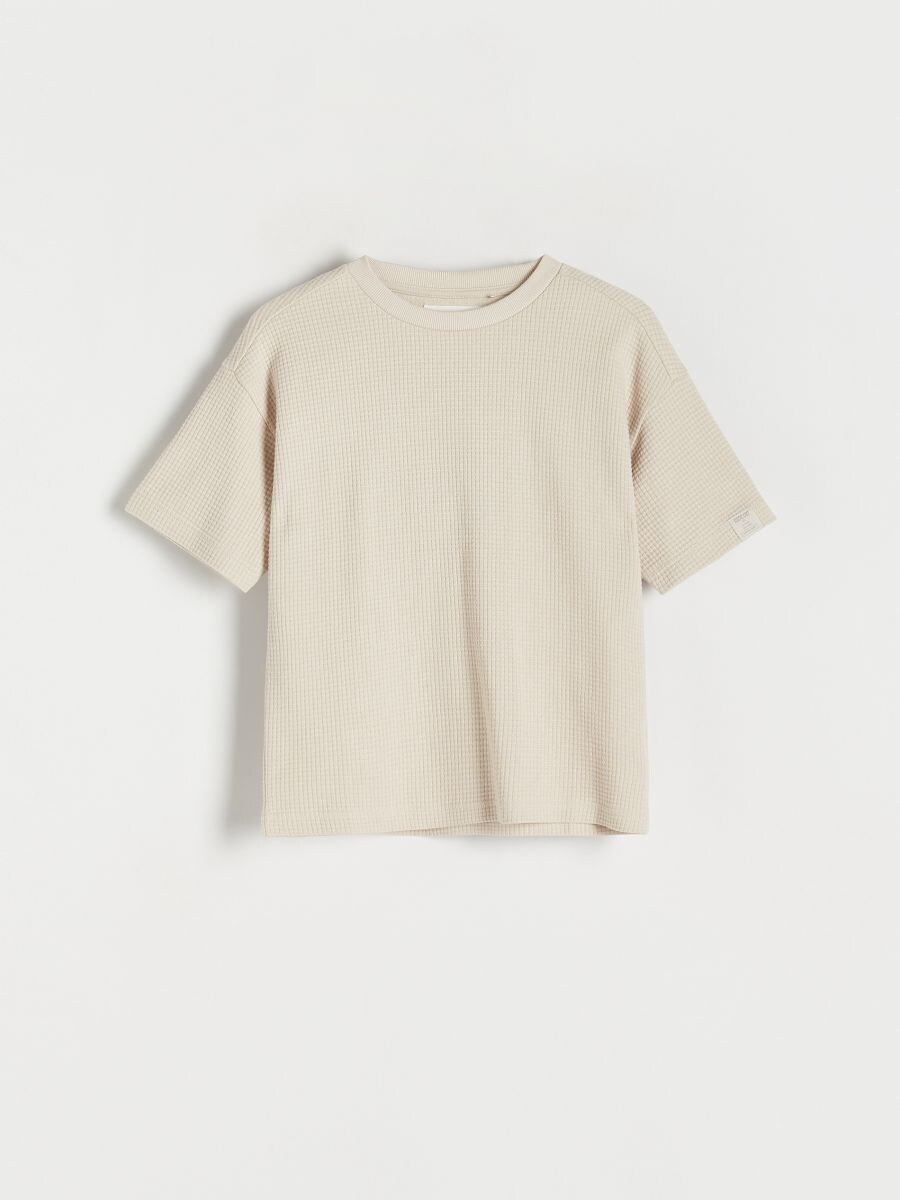 Oversized T-shirt Color beige - RESERVED - 8634N-08X