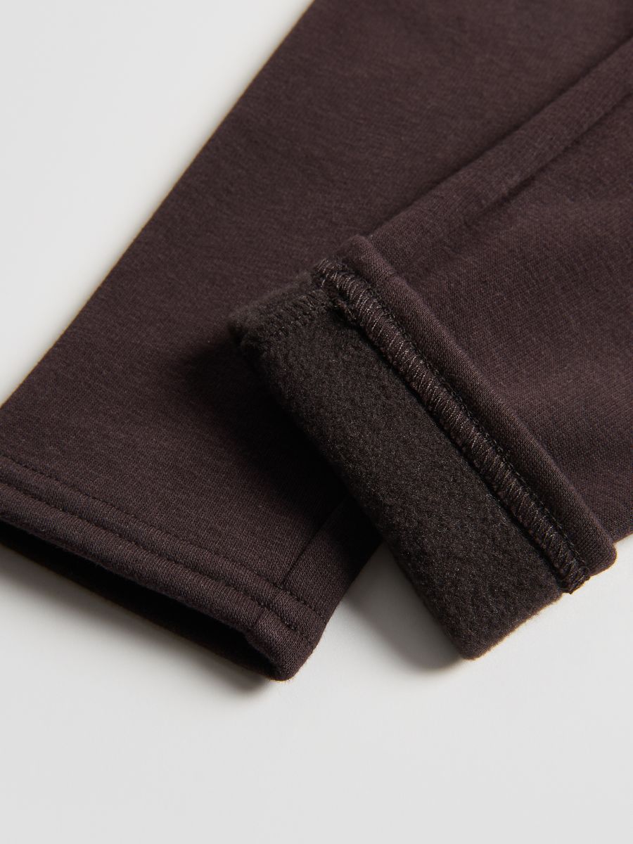 Insulated leggings - dark brown - RESERVED