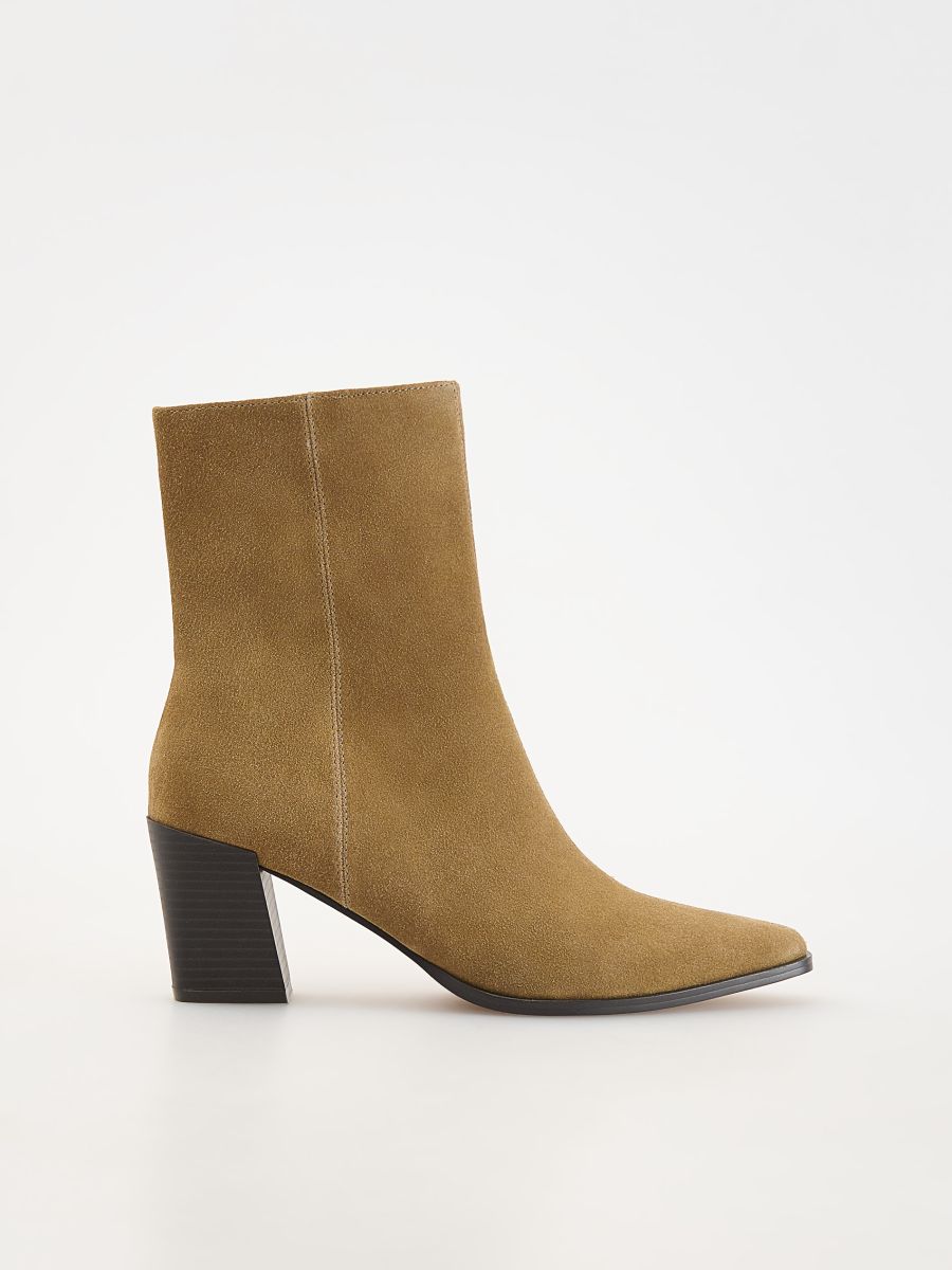 LADIES` ANKLE BOOTS - ΜΠΕΖ - RESERVED