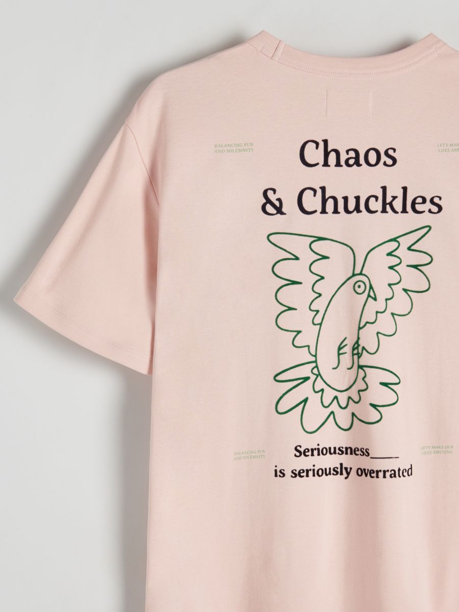 Oversized T-shirt with print COLOUR pastel pink - RESERVED Oversized T-shirt with print COLOUR pastel pink - RESERVED