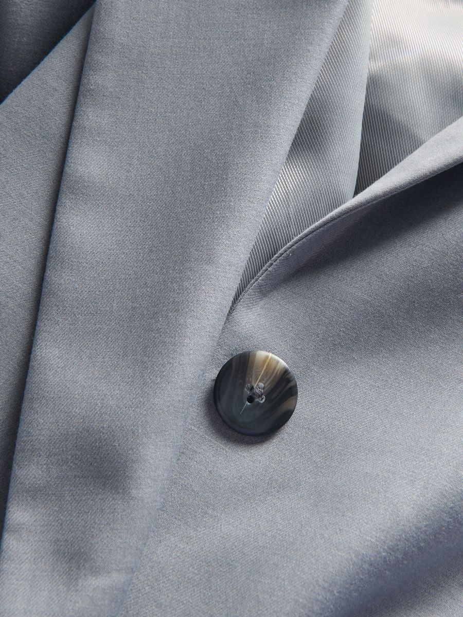 Oversized blazer with viscose blend - light grey - RESERVED - 6