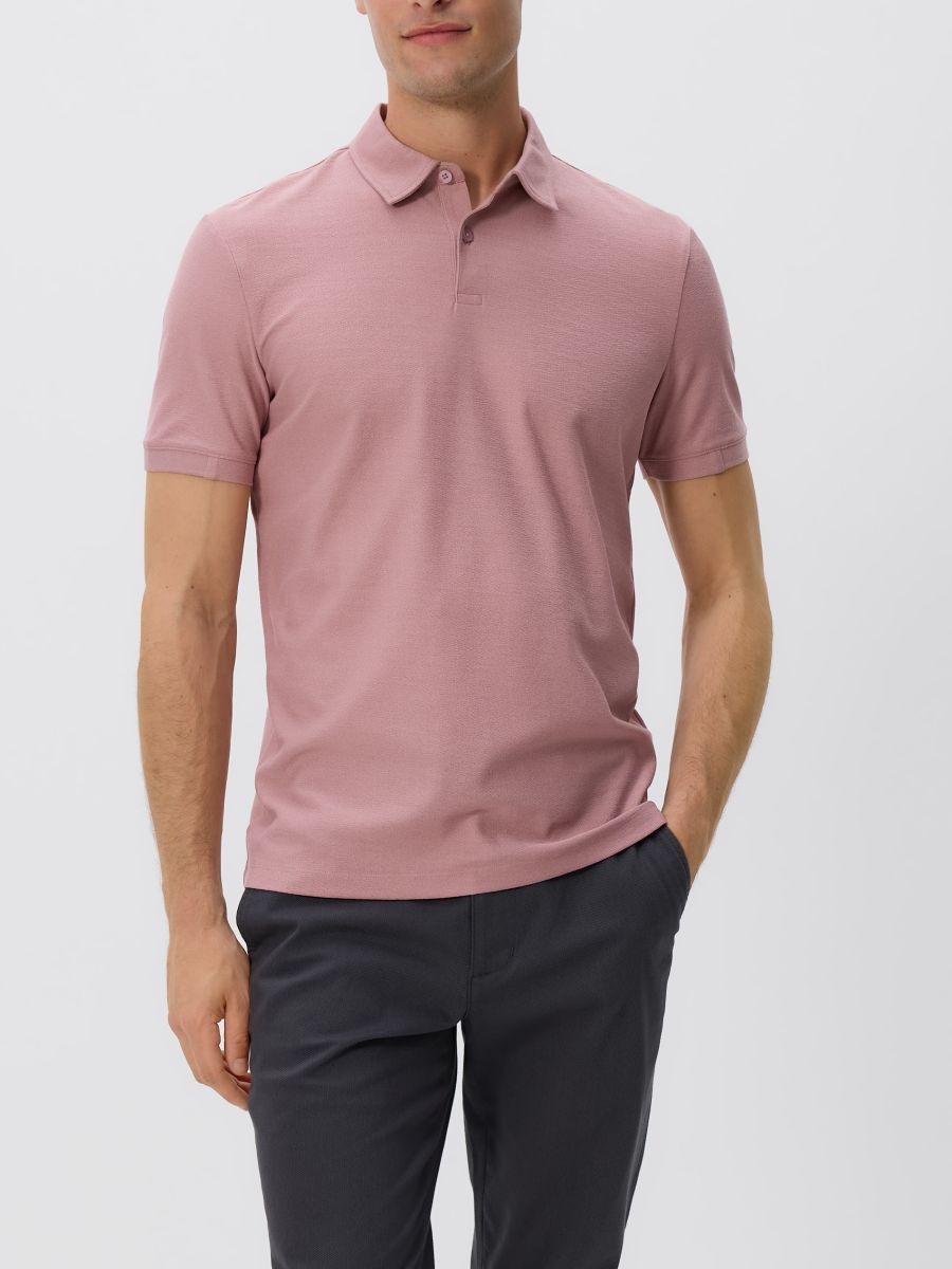 Merserizētas kokvilnas polo krekls - gaišsārti violeta - RESERVED