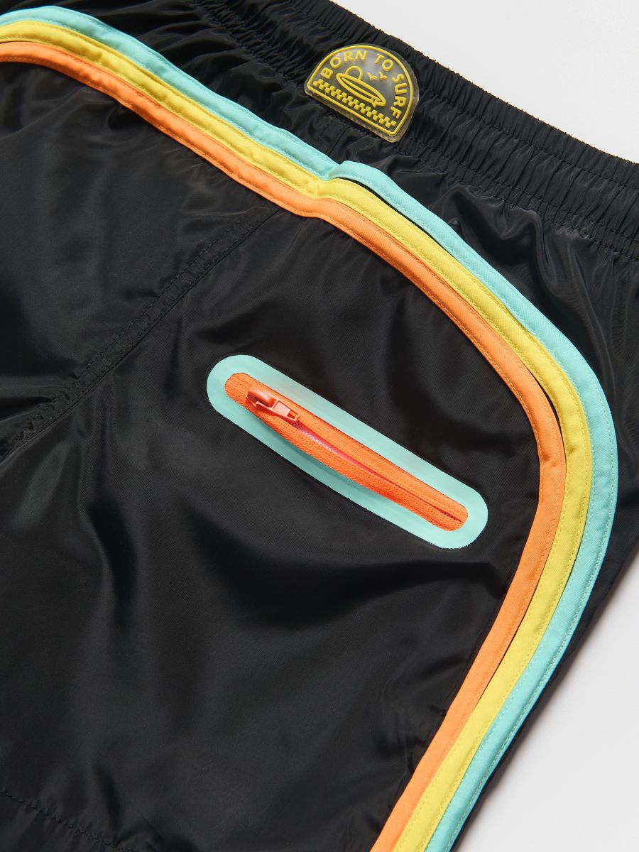Swim shorts with patch - black - RESERVED - 2