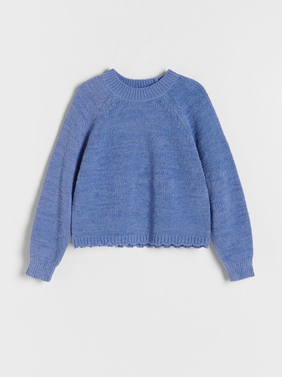 Jumper with raglan sleeves - blue - RESERVED - 2