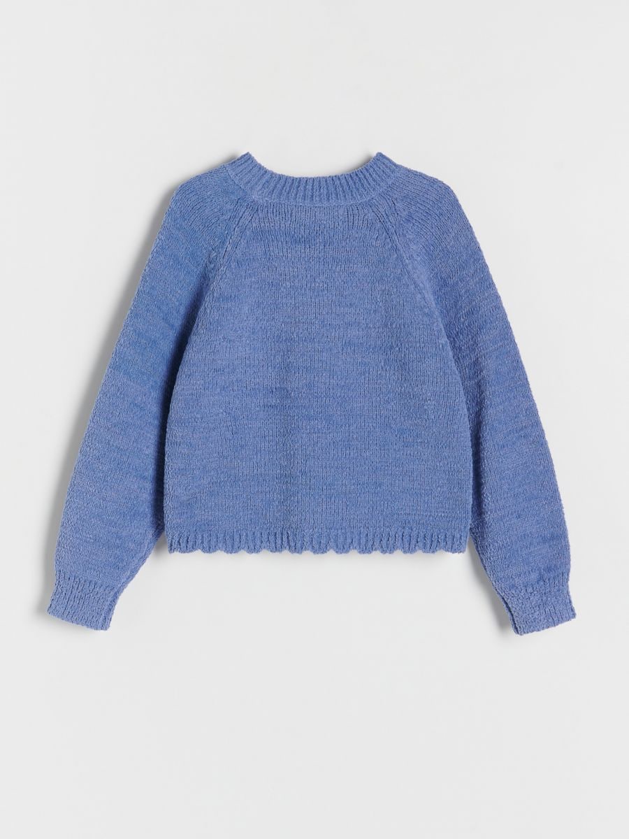 Jumper with raglan sleeves - blue - RESERVED - 4