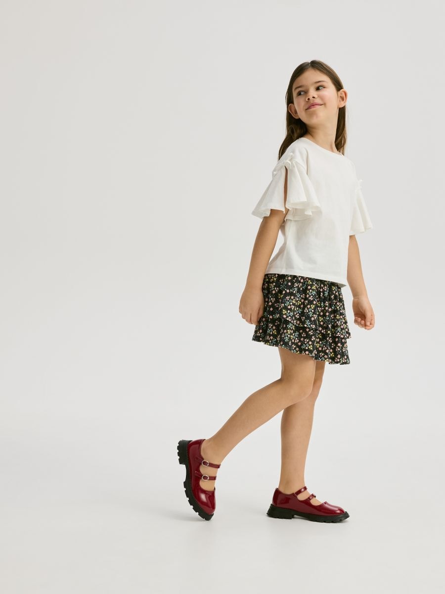 Ruffle hem blouse - cream - RESERVED - 2