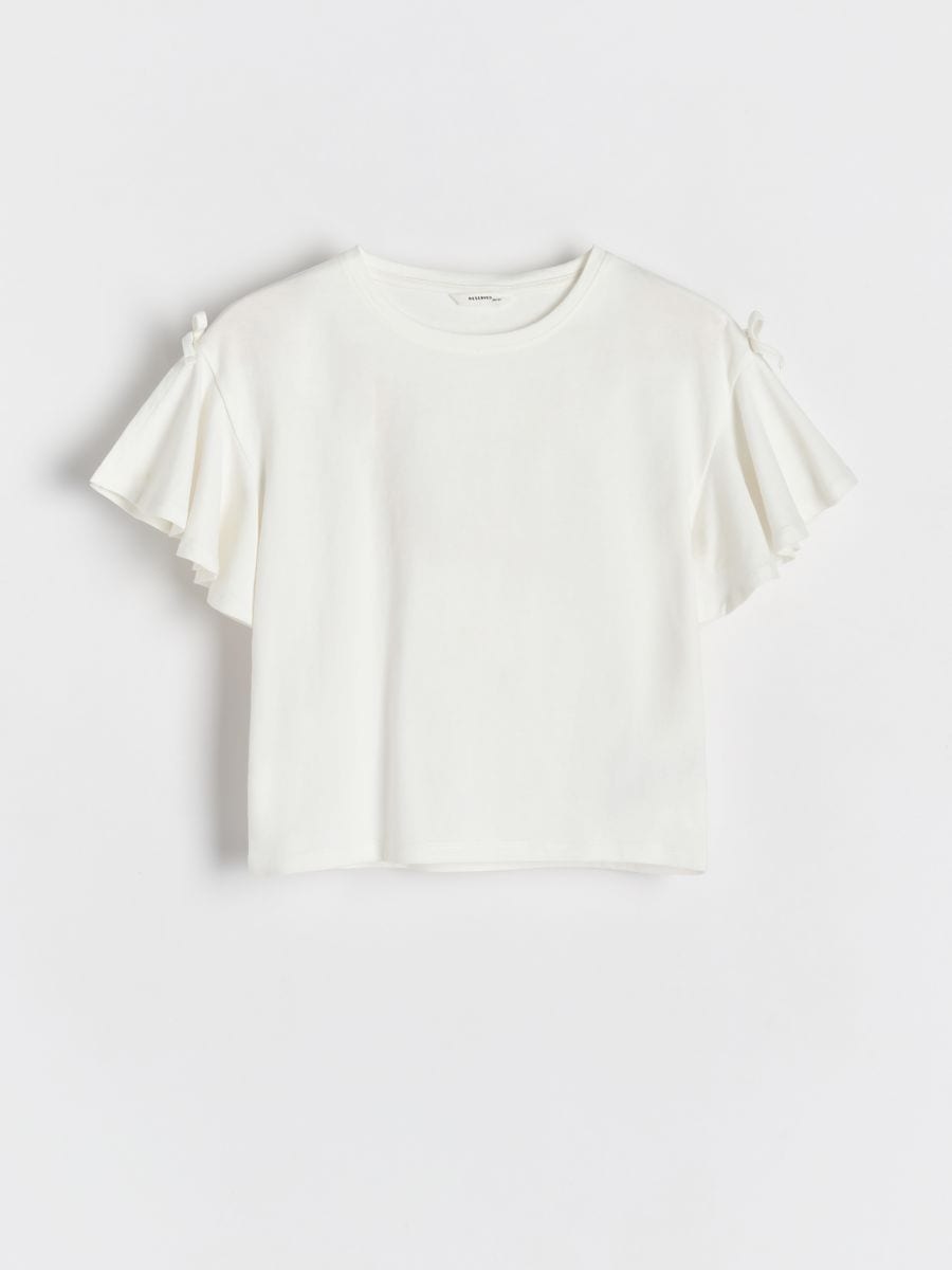 Ruffle hem blouse - cream - RESERVED - 3