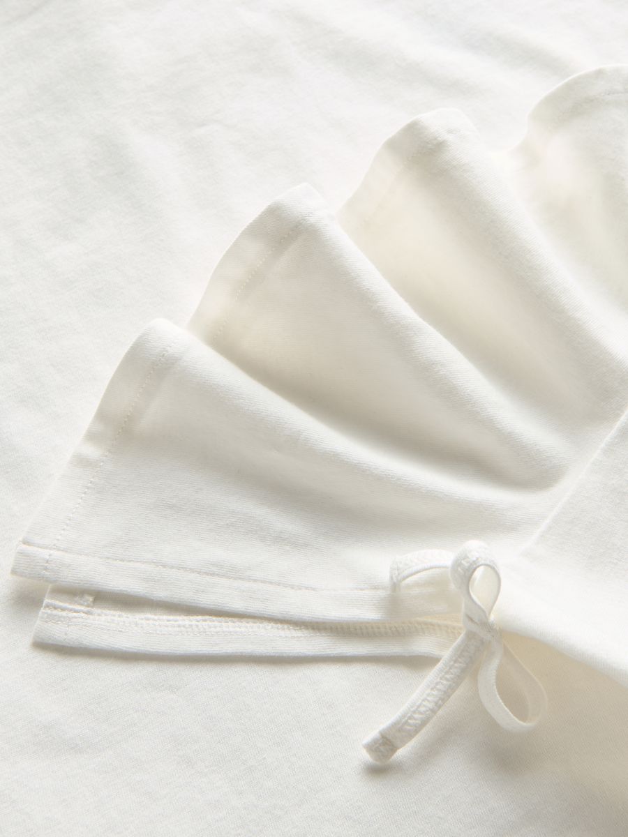 Ruffle hem blouse - cream - RESERVED - 4