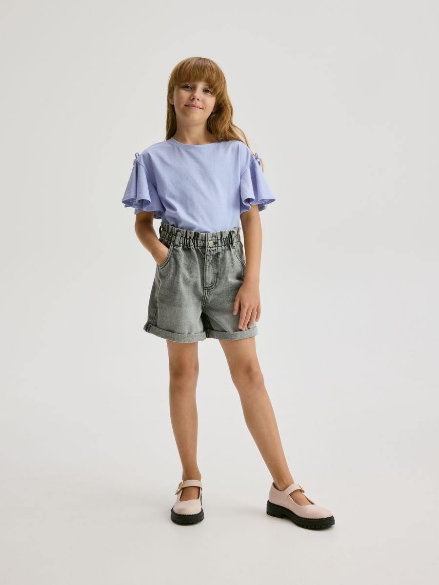 Ruffle hem blouse - lavender - RESERVED - 2