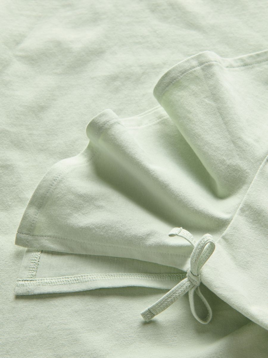 Ruffle hem blouse - pale green - RESERVED - 2