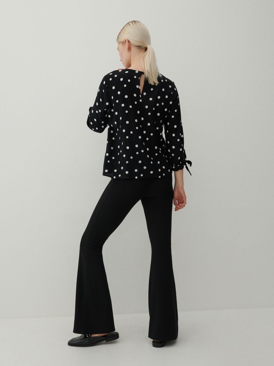 Polka dot blouse - black - RESERVED - 3