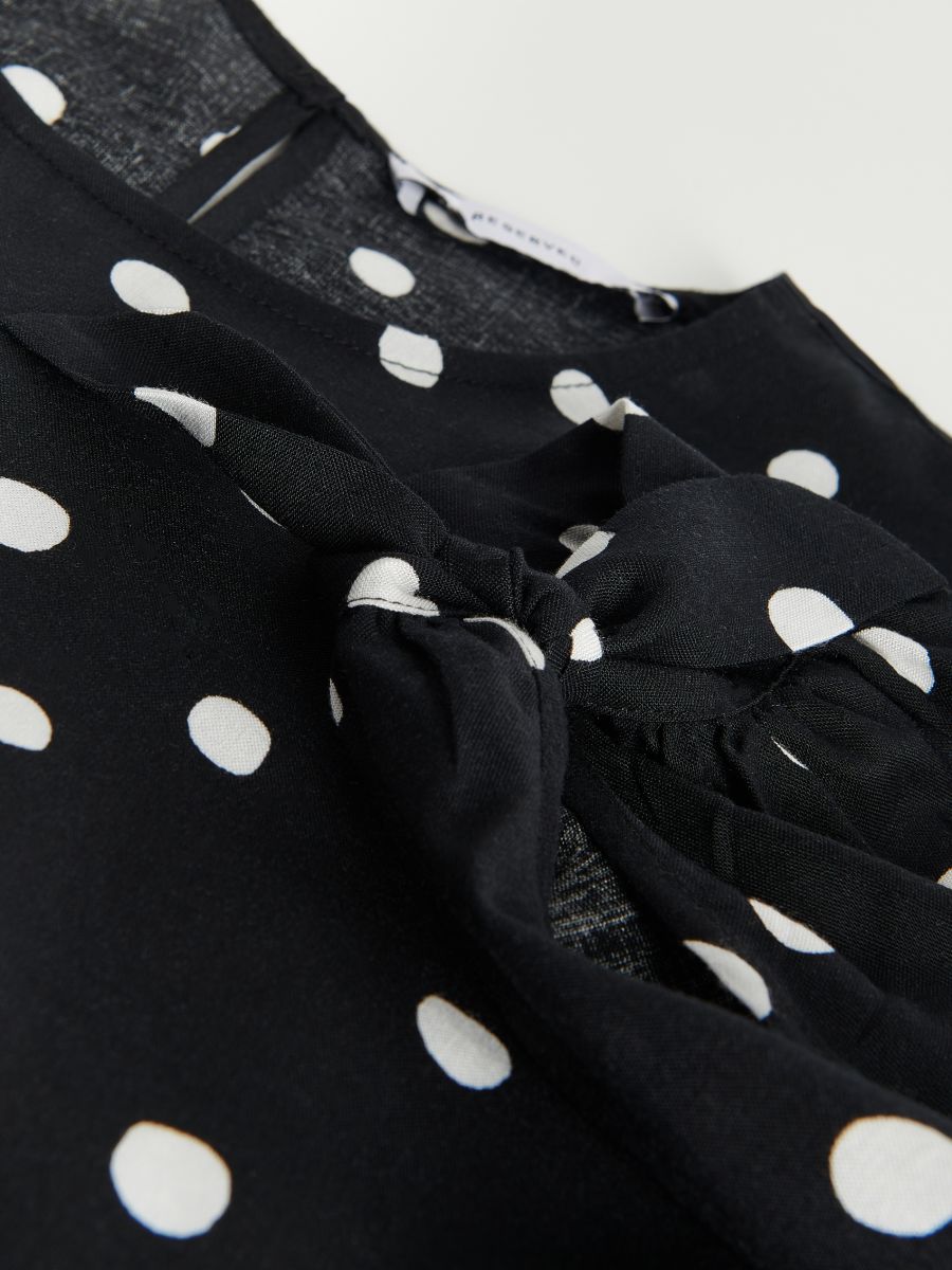 Polka dot blouse - black - RESERVED - 5