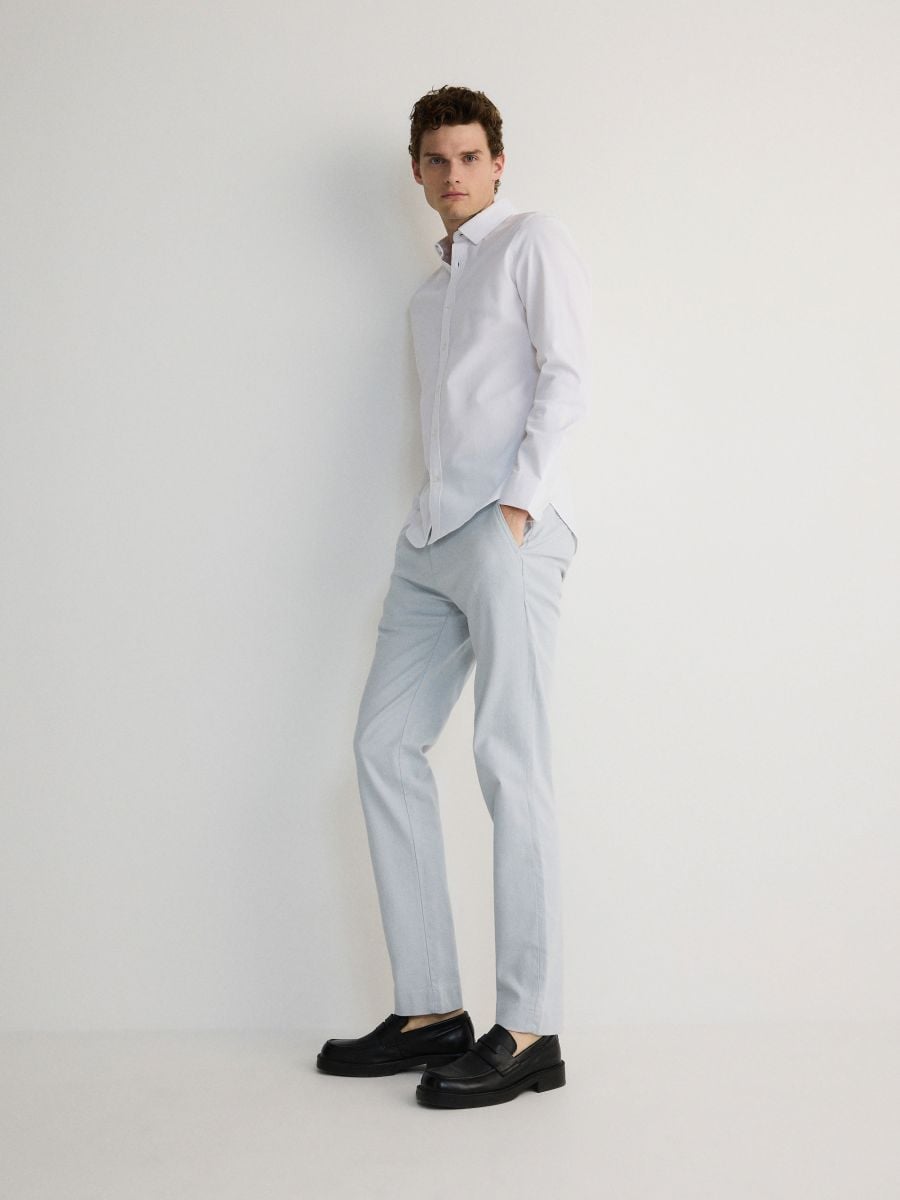 Koszula super slim fit - biały - RESERVED - 2