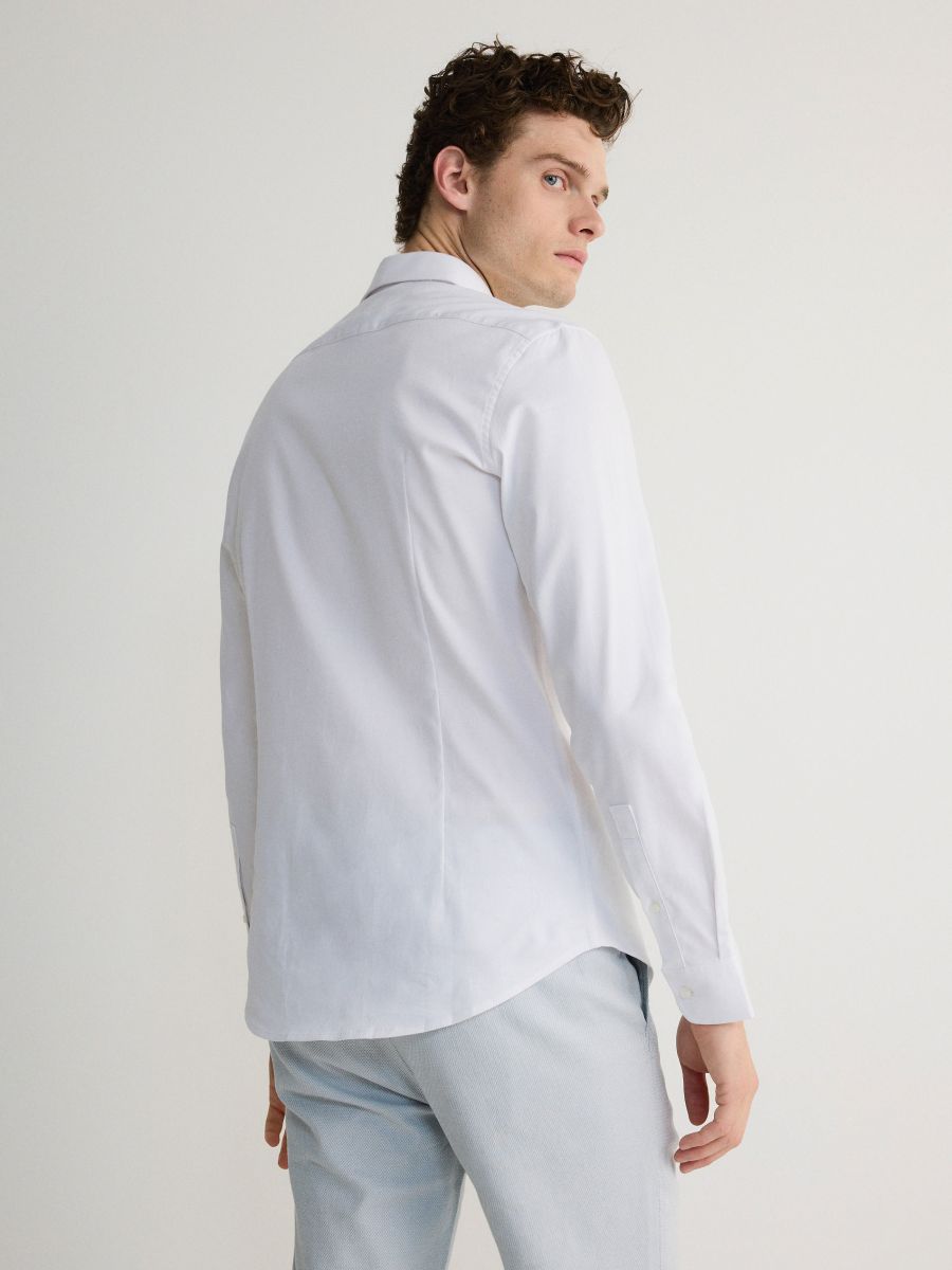 Koszula super slim fit - biały - RESERVED - 4