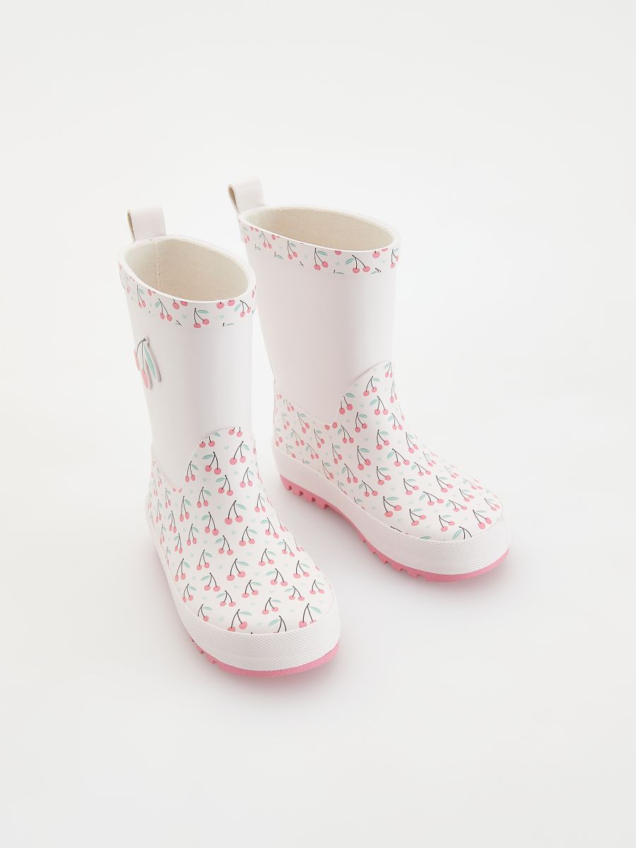 Patterned rain boots - cream - RESERVED - 4