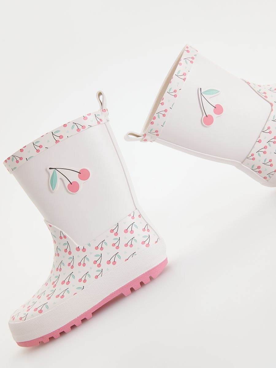 Patterned rain boots - cream - RESERVED - 5