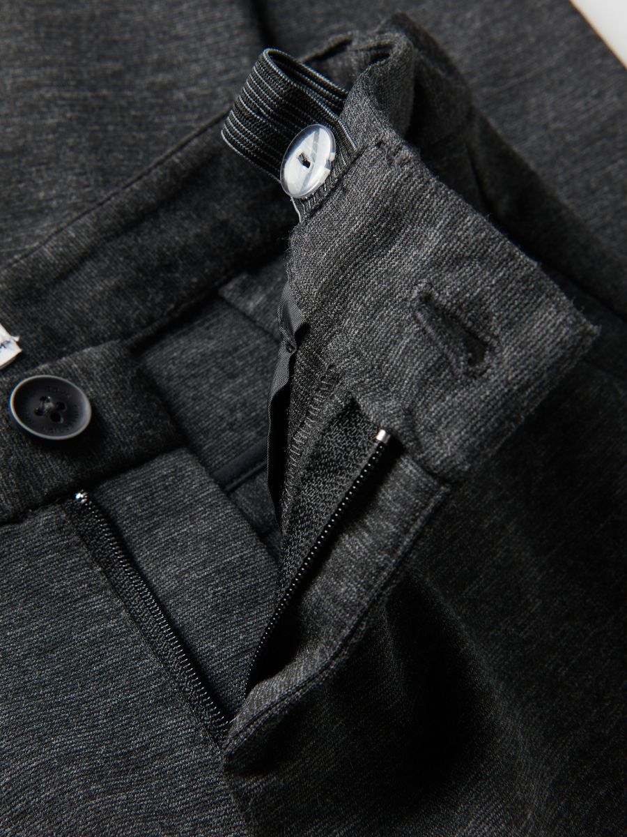 Elegant regular trousers - dark grey - RESERVED - 3