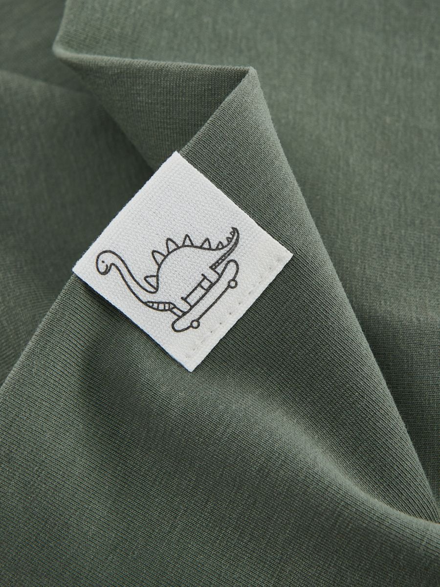 Cotton snood with patch - steel green - RESERVED - 2