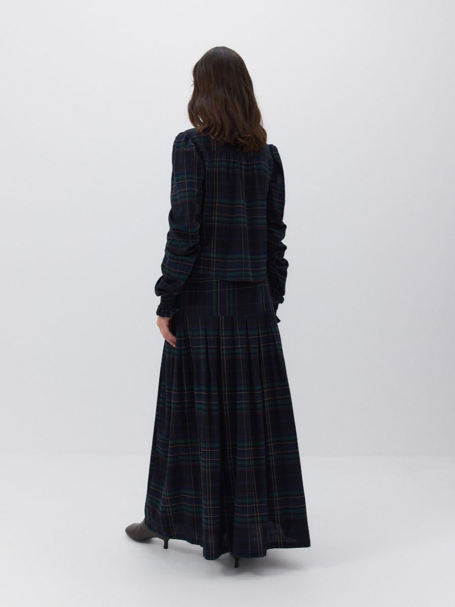 Maxi skirt with viscose and wool blend - multicolor - RESERVED - 5