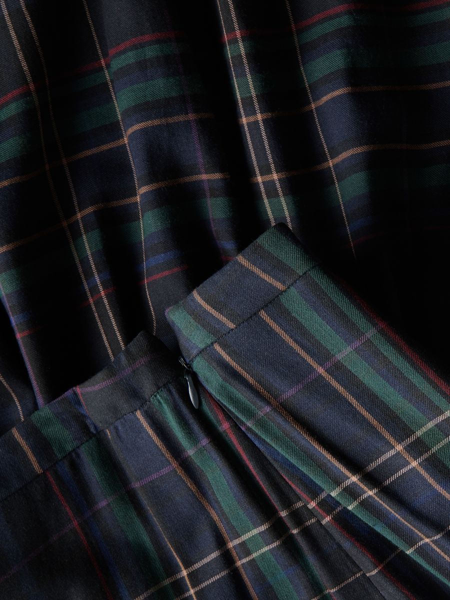 Maxi skirt with viscose and wool blend - multicolor - RESERVED - 8
