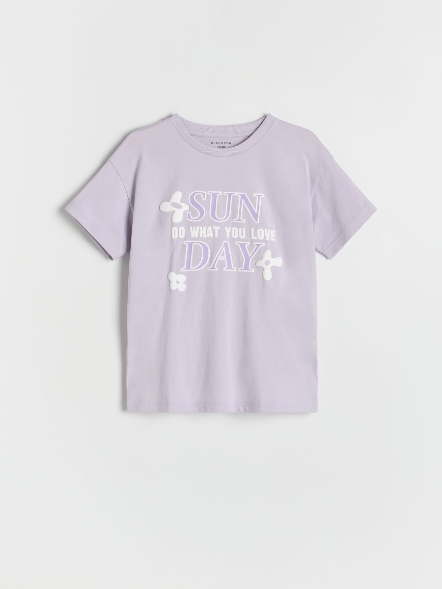 T-shirt with print - lavender - RESERVED