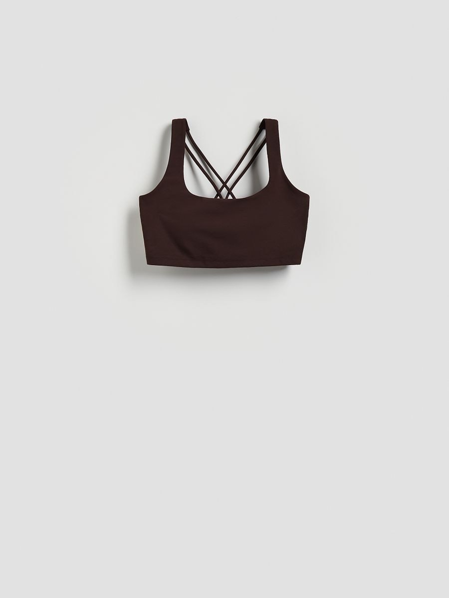 Sports top - dark brown - RESERVED