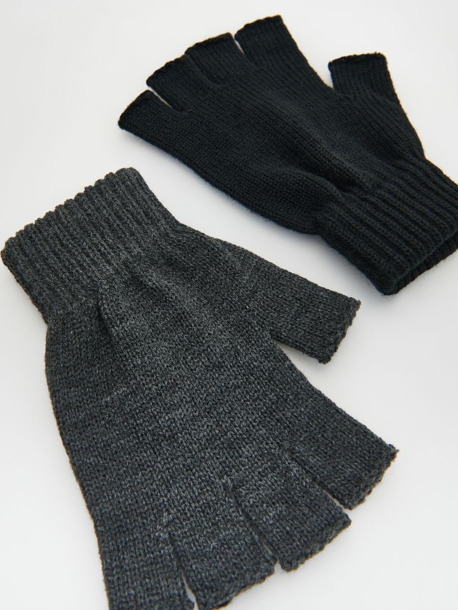 Jersey fingerless gloves - black - RESERVED - 2