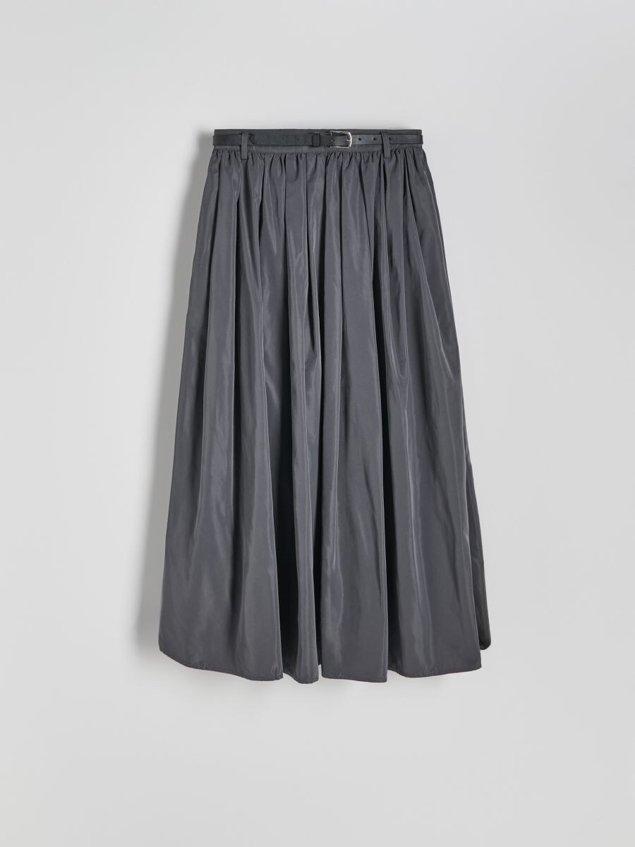 Gray gathered skirt cheap