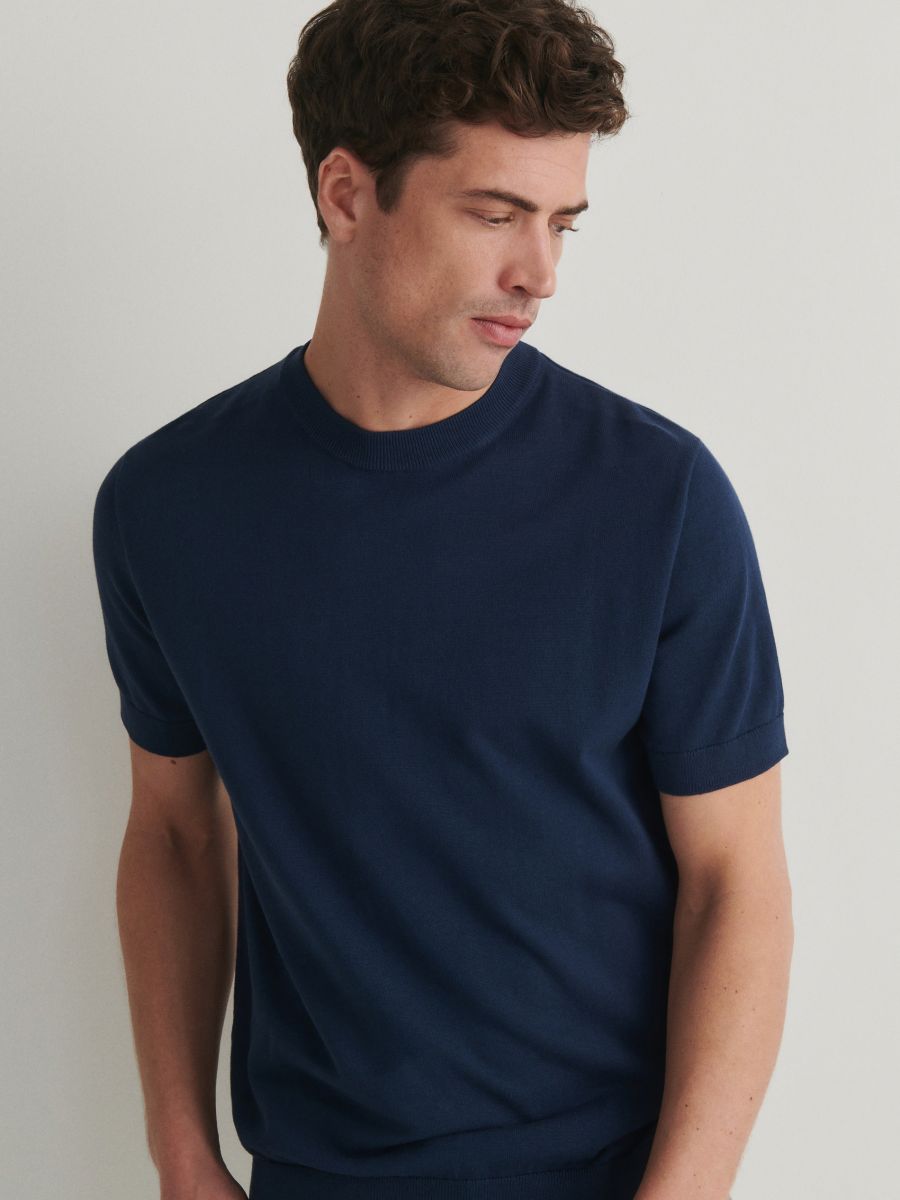 Navy short sleeve jumper online
