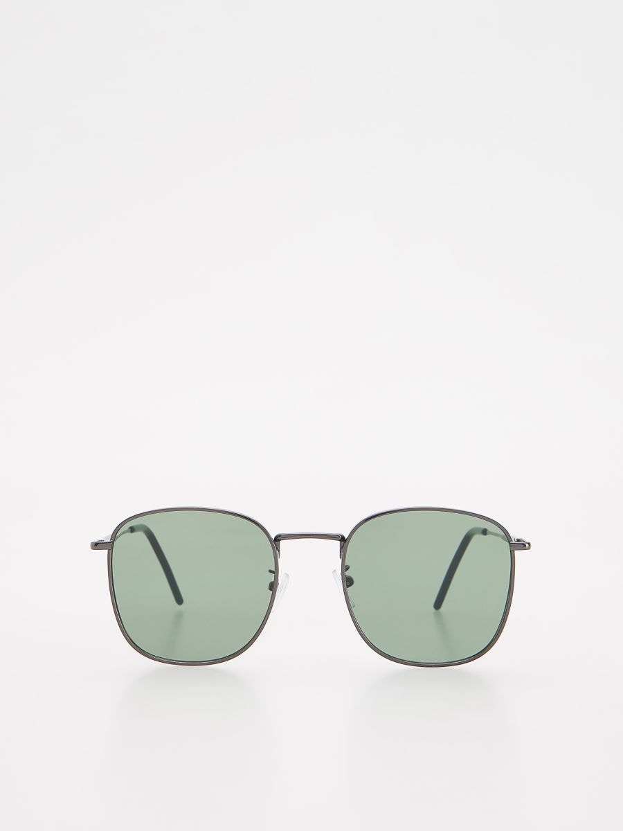 Sunglasses Black Frame And Grey Color Lens Isolated Against A Clean White  Background Nobody Stock Photo, Picture and Royalty Free Image. Image  42091846.