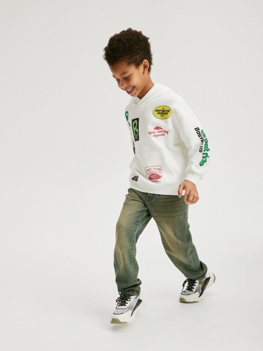 Hoodie with slogans - white - RESERVED - 3