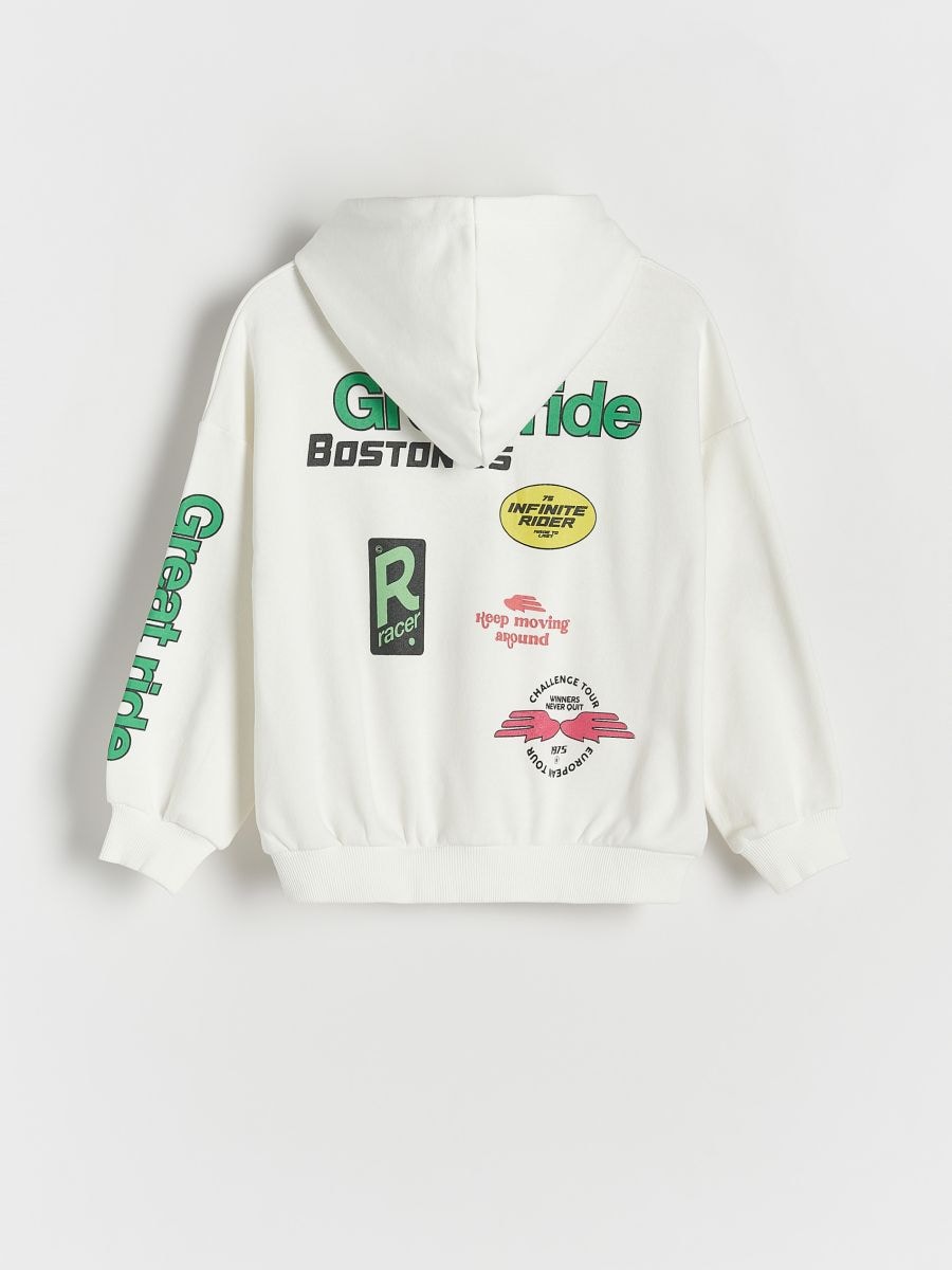 Hoodie with slogans - white - RESERVED - 5