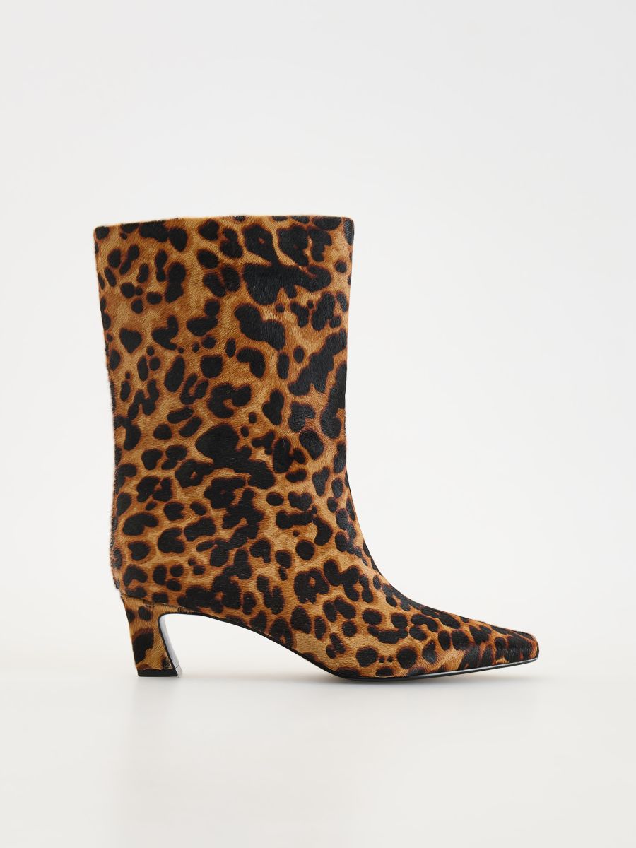 Animal print ankle booties on sale