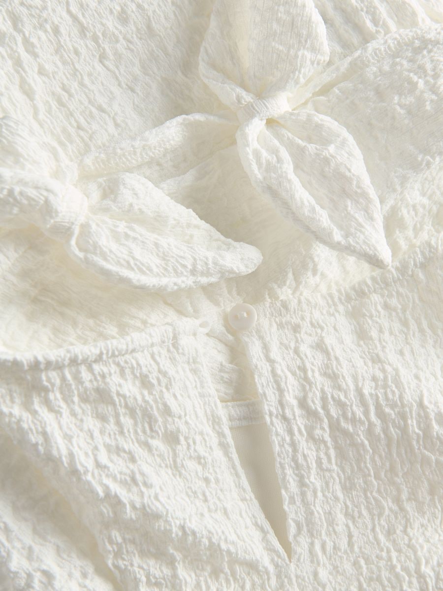 Dress with bows - cream - RESERVED - 4