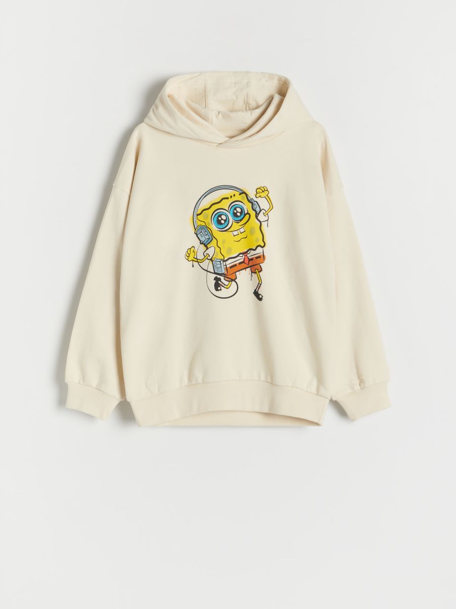 Oversize-Hoodie SpongeBob - beige - RESERVED