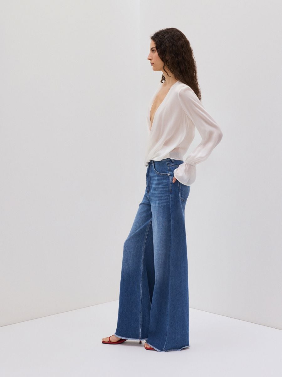 Jeans wide leg - JEANS AZUIS - RESERVED