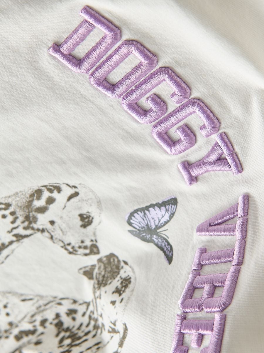 T-shirt with embroidery detailing - multicolor - RESERVED - 2