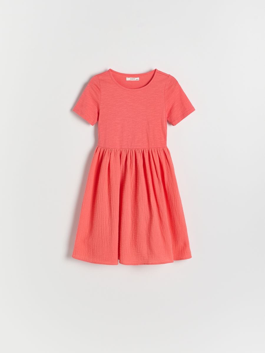 Dress with muslin bottom - spicy red - RESERVED - 2