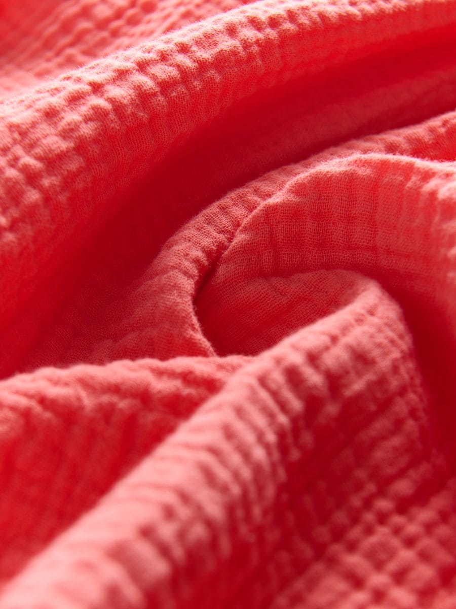 Dress with muslin bottom - spicy red - RESERVED - 2