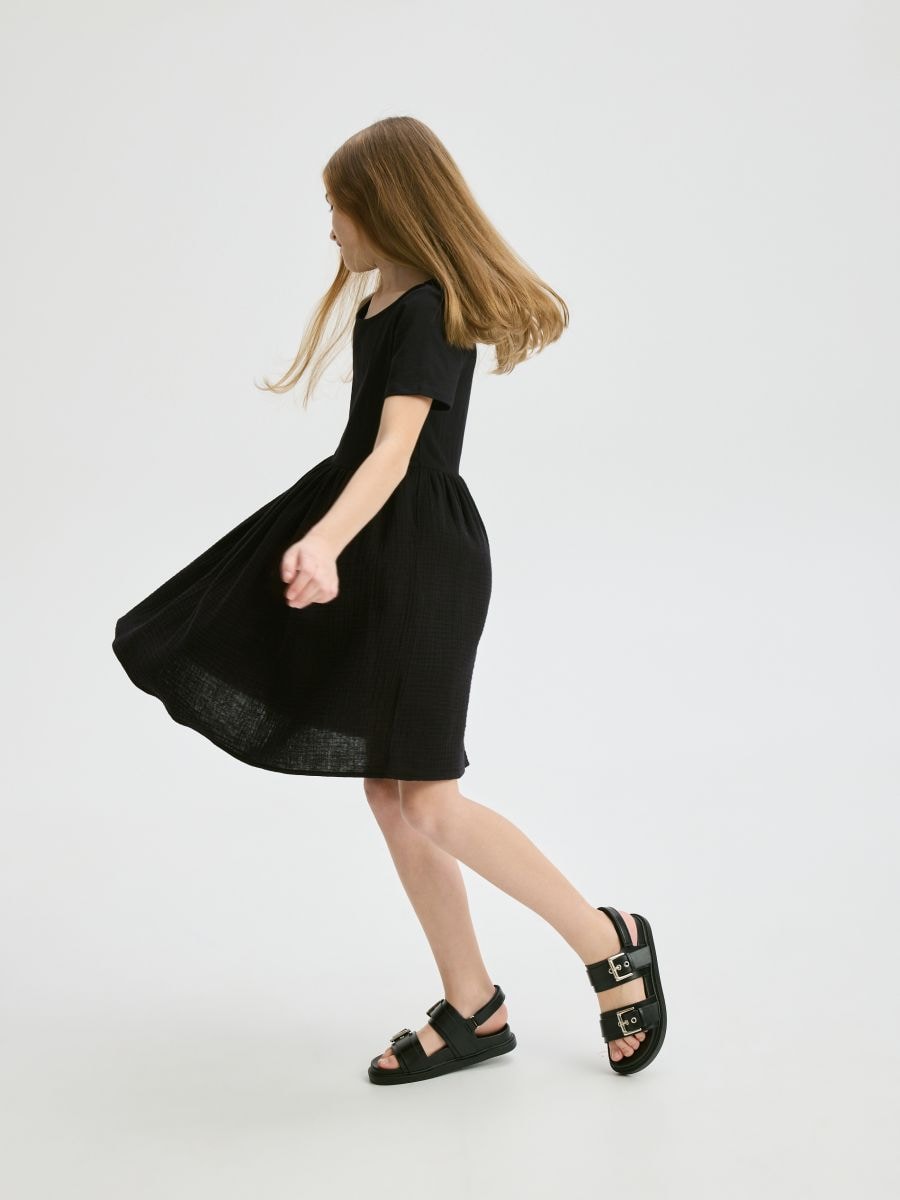 Dress with muslin bottom - black - RESERVED - 5