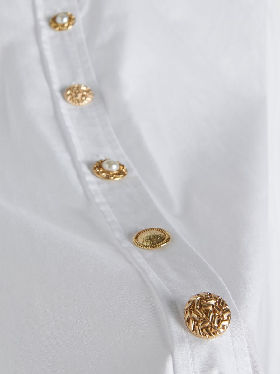 Shirt with gold tone buttons - white - RESERVED - 4