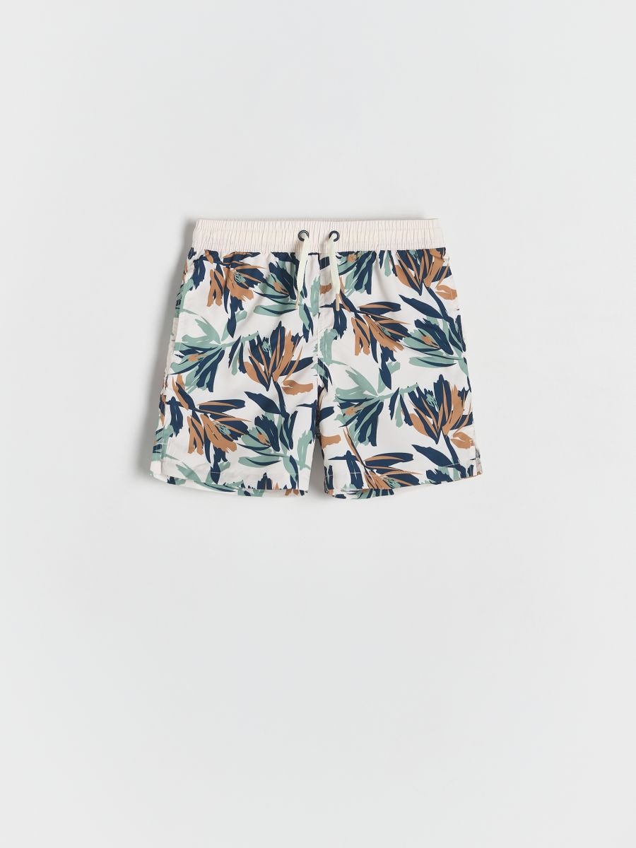 Printed swim shorts - cream - RESERVED