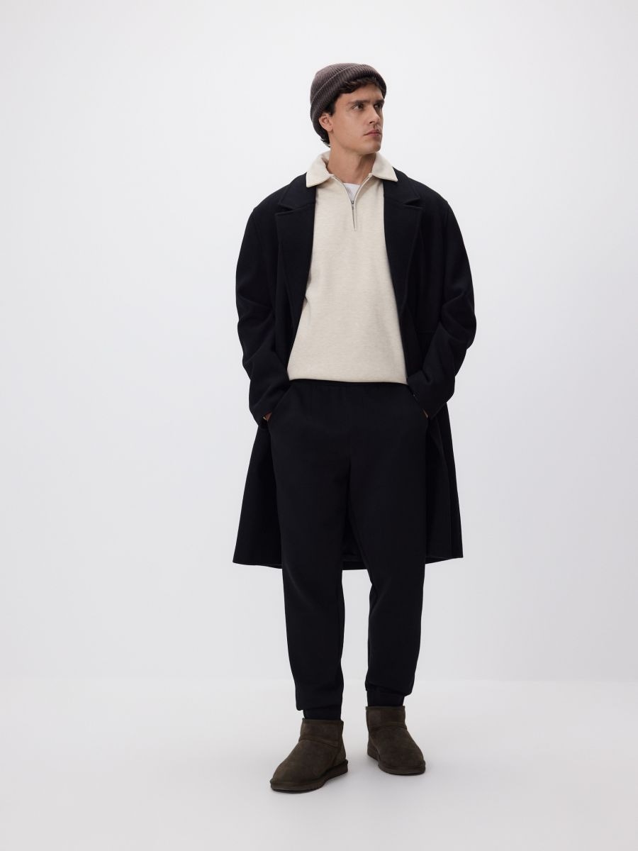 Трикотажні штани slim - чорний - RESERVED